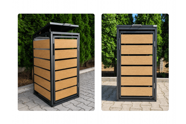 ZABUDOWA ŚMIETNIKOWA 1x120L kolor DREWNO